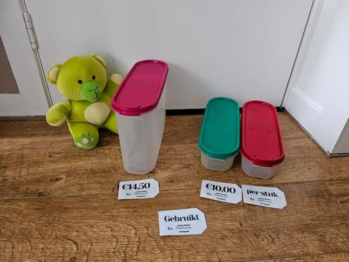 Tupperware ruimtespaarders extra lang gekleurd, Huis en Inrichting, Keuken | Tupperware, Gebruikt, Bak of Kom, Ophalen of Verzenden