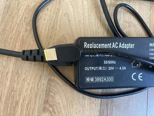 Lenovo Replacement Adapter inclusief netsnoer, Audio, Tv en Foto, Opladers, Gebruikt, Ophalen of Verzenden