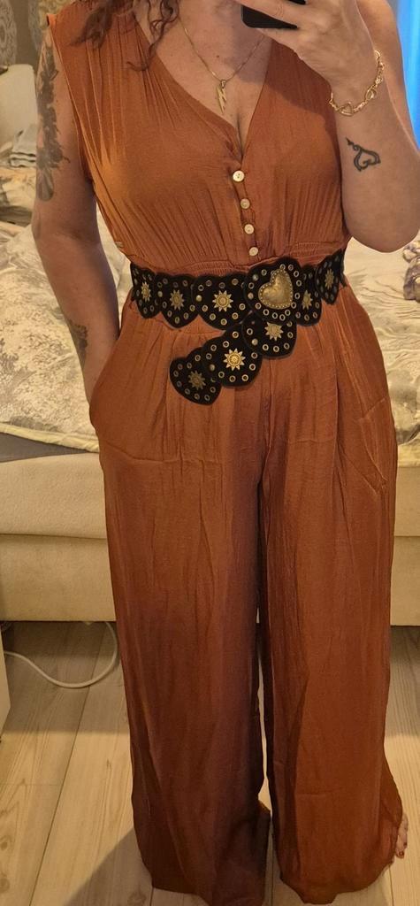 Ambika Wijde Jumpsuit M/L Ibiza Style, Kleding | Dames, Jumpsuits, Nieuw, Oranje, Verzenden