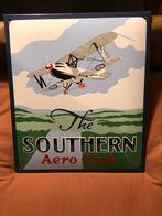 Emaille bord reclamebord vliegtuig luchtvaart, Ophalen of Verzenden, Zo goed als nieuw, Reclamebord