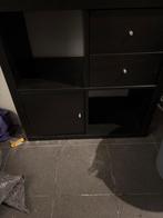 Zwarte Kast met Lades en Deur, Huis en Inrichting, Ophalen, Gebruikt, 100 tot 150 cm, Met lade(s)