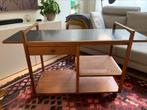 Mid-Century Modern Bar Cart – Walnoot, 1960s, Origineel, Huis en Inrichting, Tafels | Bijzettafels, Ophalen, Gebruikt, 75 cm of meer