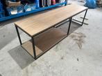 Tv meubel eiken look staal industieel, Ophalen, Zo goed als nieuw