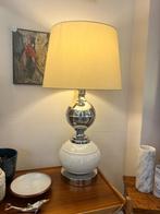 Vintage tafellamp, wit keramiek, België 1970's, Gebruikt, Vintage, Design, Mid Century Modern, Onbekend, Ophalen of Verzenden