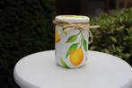 Handbeschilderde mini citroen fles – decoratie & potje, Overige kleuren, Verzenden, Nieuw, Glas
