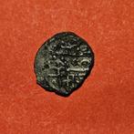 Oud verzilverd Arabisch muntje, 16mm, Ophalen of Verzenden, Midden-Oosten, Losse munt, Zilver