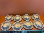 Old Chelsea koffiekoppen met schotel. 8 stuks, Antiek en Kunst, Ophalen of Verzenden