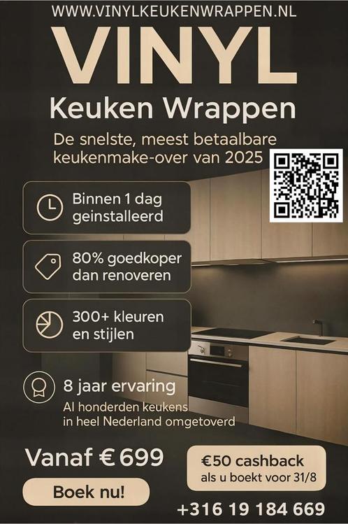 Keuken wrappen - keuken renovatie - keuken makeover, Huis en Inrichting, Keuken | Complete keukens, Nieuw, Hoekkeuken, Zwart, Ophalen of Verzenden