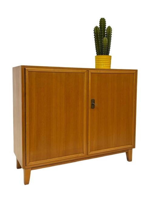 Vintage Kastje Compact Dressoir Jaren 60 Fineer, Huis en Inrichting, Kasten | Dressoirs, Gebruikt, 50 tot 100 cm, 25 tot 50 cm