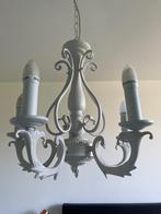 Mooie kroonluchter / hanglamp met klempkapjes, Ophalen, Zo goed als nieuw, Metaal