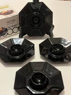 Vintage Luminarc Octime zwart Eierdopjes - 4 stuks, Huis en Inrichting, Keuken | Servies, Ophalen of Verzenden, Gebruikt, Glas