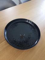 Leuk zwart plateau, Schaal, Rond, Ophalen of Verzenden, Glas