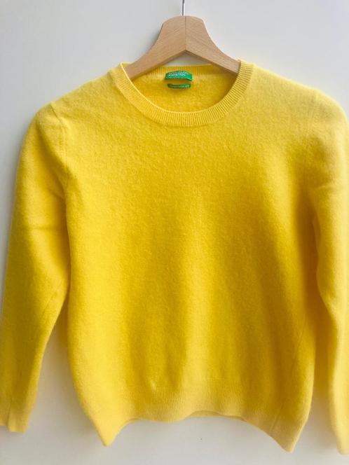 Gele wollen trui, pullover van Benetton mt. 146/152, Kinderen en Baby's, Kinderkleding | Maat 152, Zo goed als nieuw, Meisje, Trui of Vest