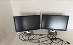 HP EliteDisplay - 2 Schermen met kabels, Gebruikt, In hoogte verstelbaar, Full HD, Ophalen of Verzenden