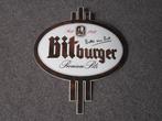 BITBURGER BIER EMAILLE RECLAMEBORD, Verzamelen, Biermerken, Ophalen, Gebruikt, Reclamebord, Plaat of Schild, Overige merken