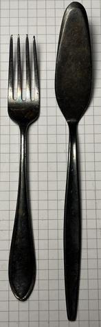 Verzilverd visbestek, Antiek en Kunst, Ophalen of Verzenden