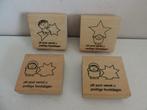 4 Dick Bruna vintage oude houten stempels kerst, Hobby en Vrije tijd, Stempelen, Ophalen of Verzenden, Houten stempel
