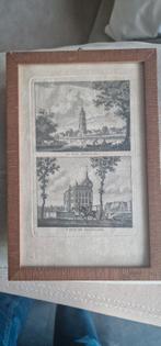 Antieke zwart/wit prenten Heukelom, Ophalen of Verzenden