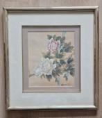 Vintage Aziatisch Kunstwerk Bloemen, Antiek en Kunst, Kunst | Tekeningen en Foto's, Ophalen of Verzenden