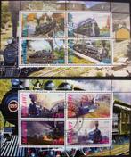 - 932 - 2 Blokjes met Treinen / Locomotieven. 8 zegels., Postzegels en Munten, Postzegels | Thematische zegels, Treinen, Verzenden
