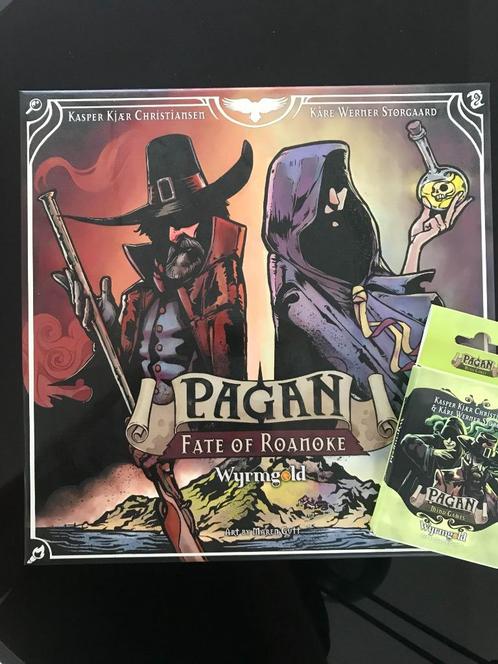 Pagan, Fate of Roanoke met uitbreiding Mindgames (Netrunner), Hobby en Vrije tijd, Gezelschapsspellen | Bordspellen, Zo goed als nieuw