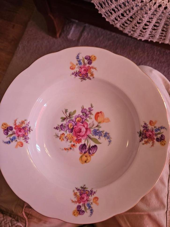 Serviesset MZ Czechoslovakia , borden. kopjes, theepot, Antiek en Kunst, Antiek | Servies compleet, Ophalen of Verzenden