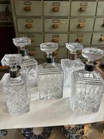 Set van 5 kristallen karaffen, Antiek en Kunst, Antiek | Glas en Kristal, Ophalen of Verzenden
