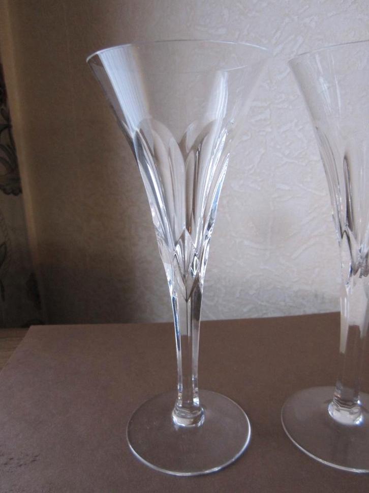 Vier Ceska crystal - Boheems kristal model Danielle glazen, Antiek en Kunst, Antiek | Glas en Kristal, Verzenden