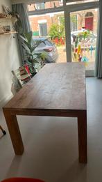Teakhouten eettafel 220 x 100, Huis en Inrichting, Tafels | Eettafels, Ophalen, Gebruikt, 100 tot 150 cm, 200 cm of meer