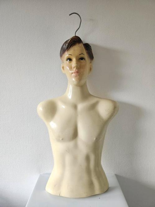 Vintage Mannequin Buste Heren Torso (80cm hoog), Antiek en Kunst, Antiek | Overige Antiek, Ophalen of Verzenden