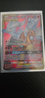 Pokemonkaart Reshiram & Charizard GX, Ophalen of Verzenden, Zo goed als nieuw, Losse kaart, Foil