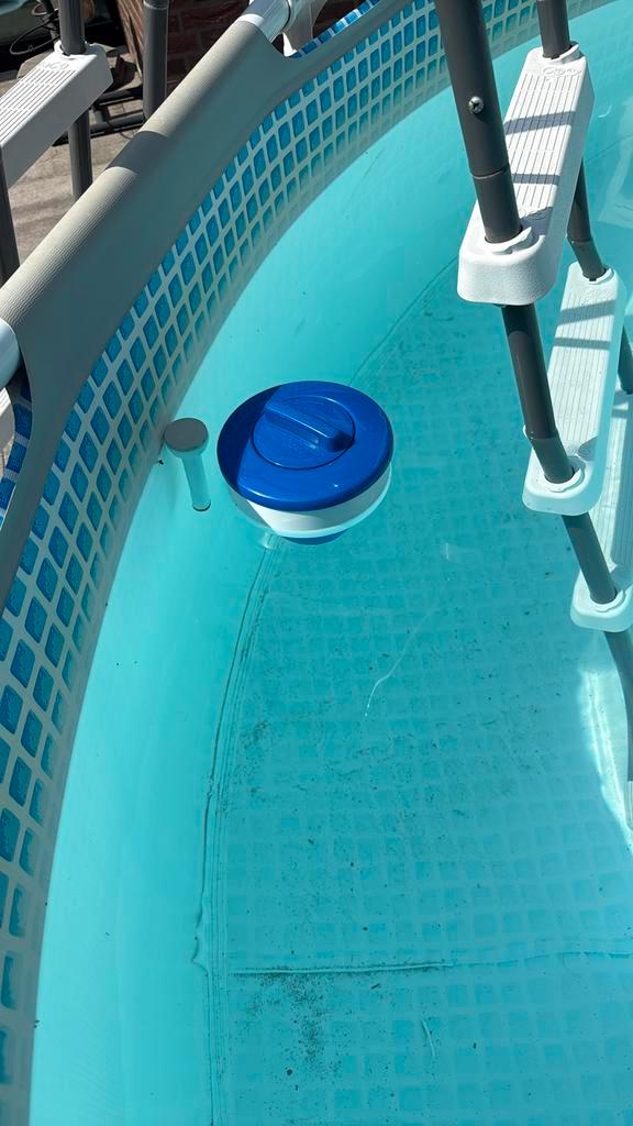 Zwembad intex 3,70 inc zandfilterpomp, Tuin en Terras, Zwembaden, Gebruikt, Opzetzwembad, 120 cm of meer, 200 tot 400 cm, 300 cm of meer