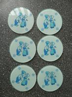 Glazen onderzetters + Blikjes - Kussende boer en boerin, Huis en Inrichting, Keuken | Servies, Overige typen, Ophalen of Verzenden