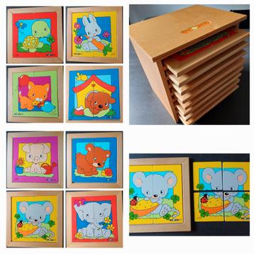 Educo, mooie zgan puzzelkast met dieren puzzels voor peuters beschikbaar voor biedingen