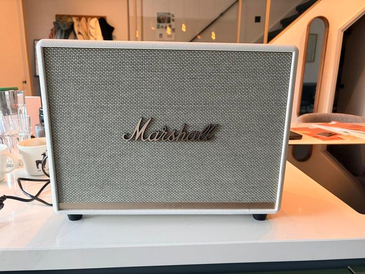 2x Marshall Woburn II Bluetooth Stereo Speakers - Wit, Audio, Tv en Foto, Luidsprekers, Zo goed als nieuw, Front, Rear of Stereo speakers