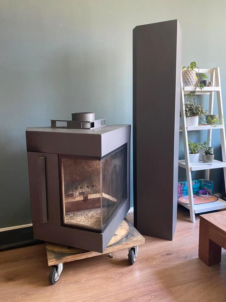 Harrie leenders trias mk2 hanghaard deur links houtkachel, Huis en Inrichting, Kachels, Gebruikt, Hangend, Houtkachel, Hout, Ophalen