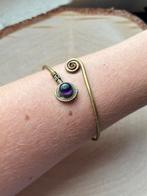 Vintage Wire Wrap Armband met Paarse Steen, Sieraden, Tassen en Uiterlijk, Overige materialen, Ophalen of Verzenden, Zo goed als nieuw