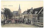 Lexmond - Dorpstraat met veel volk, Verzamelen, Ansichtkaarten | Nederland, Verzenden, Voor 1920, Gelopen, Utrecht