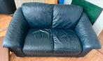 Lederen 2 persoons bank., Huis en Inrichting, Ophalen, Gebruikt, 75 tot 100 cm, Tweepersoons