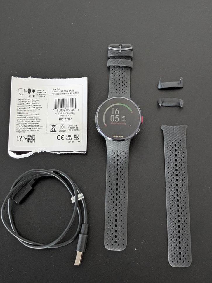 Polar Pacer Pro - Zo Goed Als Nieuw!, Sieraden, Tassen en Uiterlijk, Sporthorloges, Zo goed als nieuw, Android, Grijs, Afstand