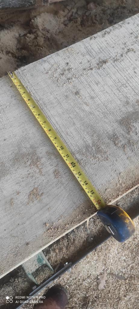 Dikke Eiken Balk - Vers Gezaagd., Doe-het-zelf en Verbouw, Hout en Planken, Nieuw, Balk, Eiken, 300 cm of meer, 50 mm of meer