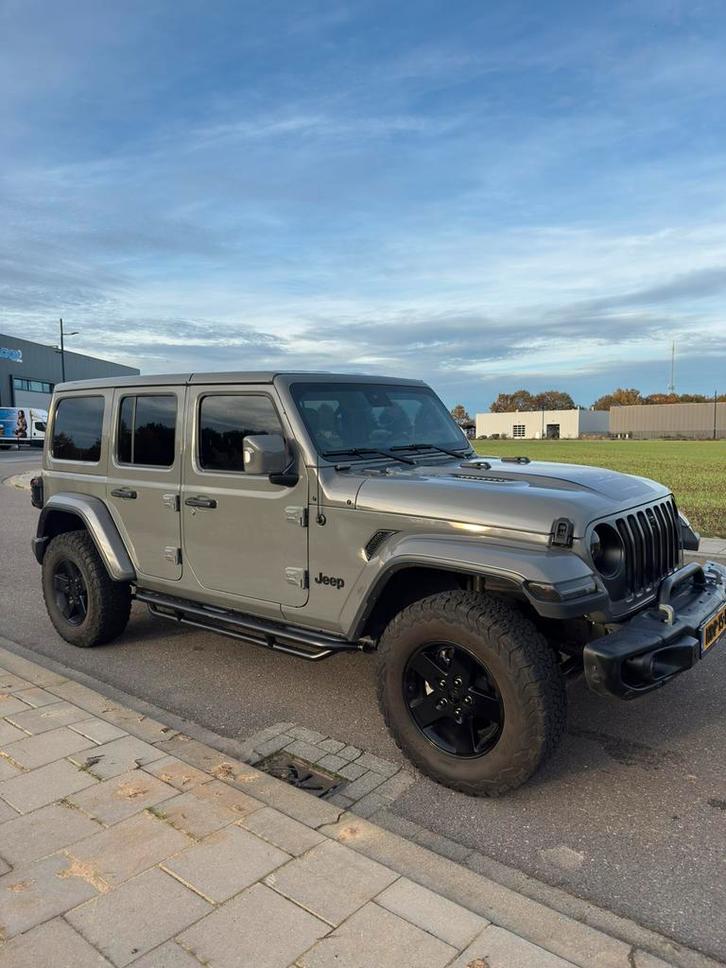 Jeep Wrangler 4xe 2023 Grijs, Auto's, Jeep, Particulier, Wrangler, 360° camera, 4x4, Achteruitrijcamera, Adaptive Cruise Control