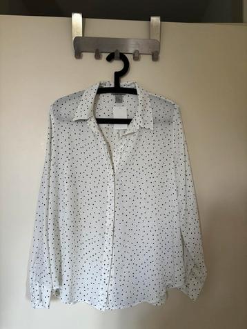 Nieuwe blouse H&M stippen wit maat 42 beschikbaar voor biedingen