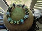 Complete Trollbeads armband retired zilver glas lila/paars, 4 bedels of meer, Ophalen, Zilver, Trollbeads