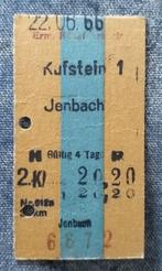 Oostenrijks treinkaartje Kufstein 1966 [5232]  [VeVeSp], Verzamelen, Spoorwegen en Tramwegen, Ophalen of Verzenden, Gebruikt, Trein