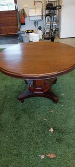 Antieke Mahoniehouten Tafel - Demonteerbaar, Huis en Inrichting, Tafels | Eettafels, Antiek, Gebruikt, Rond, Ophalen of Verzenden