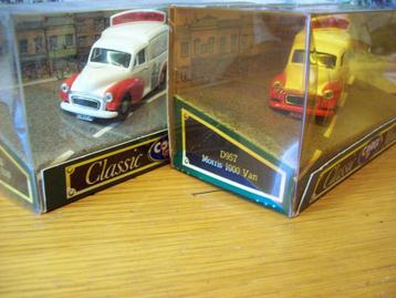Corgi - 2x witte Morris Minor -   Namac 25 jaar -  in doosje beschikbaar voor biedingen