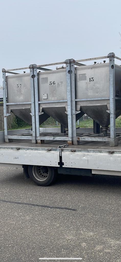 RVS trechter tanks, bulk tanks, rvs container, rvs IBC, Doe-het-zelf en Verbouw, Overige Doe-het-zelf en Verbouw, Ophalen of Verzenden