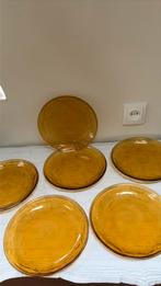 6 borden Sierra amber van Arcoroc, Huis en Inrichting, Keuken | Servies, Ophalen of Verzenden, Zo goed als nieuw, Overige stijlen
