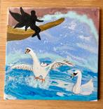Zwanen en Fee Schilderij - 40x40 cm, Ophalen of Verzenden